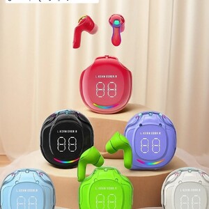 سماعات رأس لاسلكية شفافة B9 مع شاشة طاقة رقمية بتقنية ENC