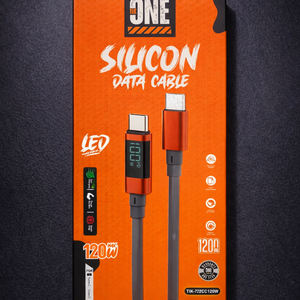 وصلة تايب سي| تايب سي one tik silicon cable 120w
