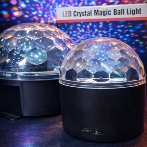 إضاءة كريستال سحرية LED مع سماعة بلوتوثLED Crystal Magic Ball Light with Bluetooth Speaker