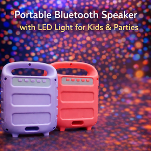 سماعة حفلات محمولة بتقنية البلوتوث مع كشاف إضاءة