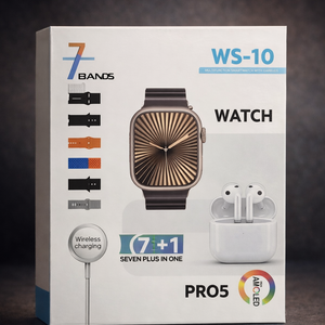 WS-10 Smart Watch 7+1 Set ساعة ذكية WS-10 مع سماعات لاسلكية + 7 أساور
