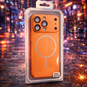 MagSafe Armor Case for iPhone 15 Pro Max – Orange كفر مغناطيسي ماجسيف لهاتف آيفون 15 برو ماكس – لون برتقالي