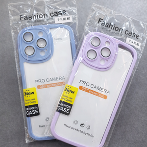 Pro Camera Clear Case – Lavender Edition كفر شفاف بحماية كاميرا 360° – لون لافندر ١٤ برو ماكس