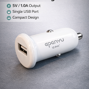 C12 Mini Car Charger – 1 USB 5V/1A