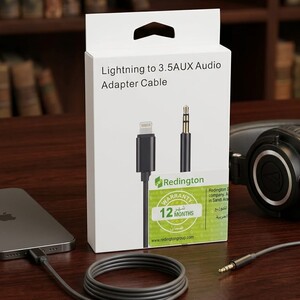 كابل صوت Premium Lightning إلى 3.5mm AUX (بطول 1 متر)