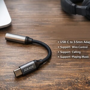 JOKADE Type-C to 3.5mm Audio Adapter (محول تايب سي إلى مدخل سماعة 3.5 ملم)