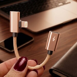 محول Lightning "اثنان في واحد" (2in1 Earphone Splitter Adapter) - الموديل JH-011A