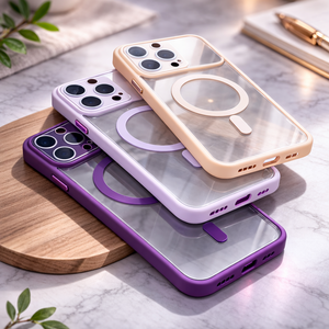 MagSafe Crystal Clear Case – iPhone 15 Pro Max كفر كريستال مغناطيسي شفاف – iPhone 15 Pro Max