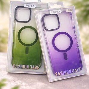 كفر آيفون شفاف مغناطيسي بتدرج لوني (MagSafe Gradient Case) ١٢ برو ماكس