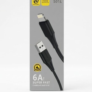 سلك شحن ومزامنة سريع "SASATHREE" 6A (أو: سلك "S01L" من SASATHREE بقدرة 6A للشحن السريع)