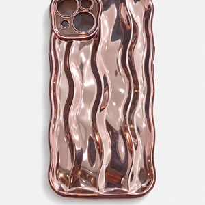 RoseWave Mirror Case – كفر آيفون١٤ بلمسة الموجة اللامعة