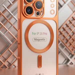 كفر "تيتانيوم أورنج" المغناطيسي لجوال iPhone 16 Pro