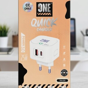 شاحن تيك ون (TIK ONE) الذكي - بقوة 25 واط مع كابل Type-C