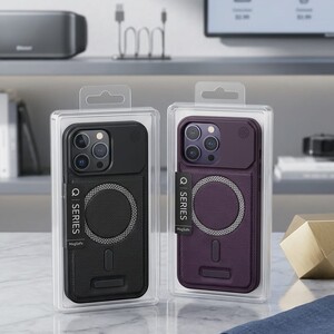 حافظة حماية "RIDGE MagShield" لجهاز iPhone 15 Pro Max (جراب مضلع عالي الجودة يدعم تقنية MagSafe)